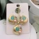 2-Piece Gold and Aqua Blue Tone Set