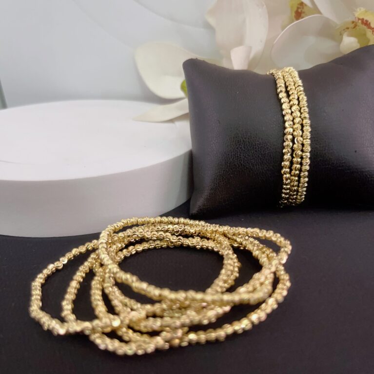 Tiny Detailed Diamond  Cut String wrist Bracelets