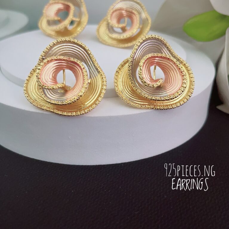 18kt Inspired 3 Tone Earrings