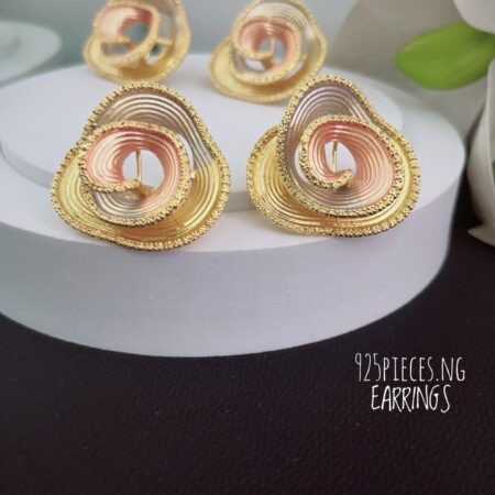 18kt Inspired 3 Tone Earrings