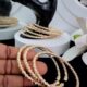 Diamond Cut Gold Tone Bangle