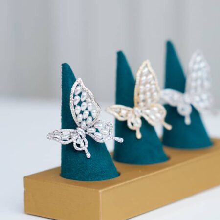 Cubic Zirconia X Pearl Ring