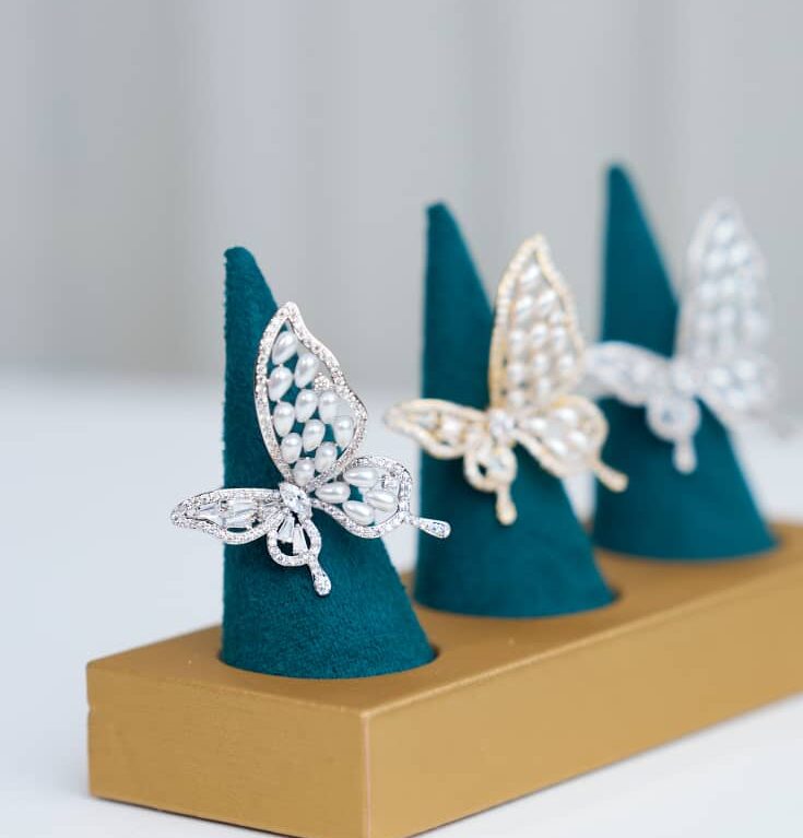 Cubic Zirconia X Pearl Ring