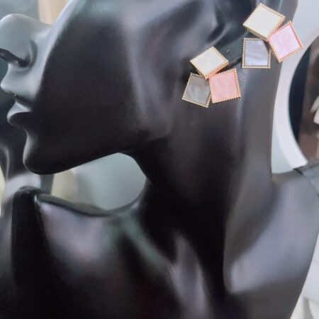 Pink X Grey Dainty Earrings